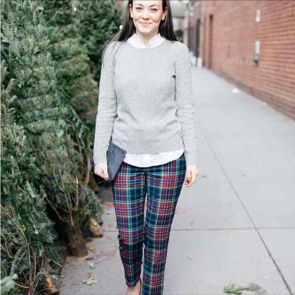 Vineyard Vines Pants - Vineyard Vines Sm Sz 6 Tartan Plaid High Rise Jolly Stretch Slim Cotton NWT